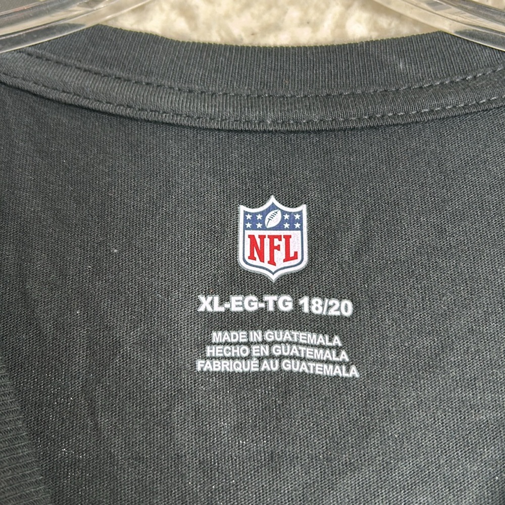 NWT NFL Youth XL Black Las Vegas Raiders T Shirt - Picture 3 of 8